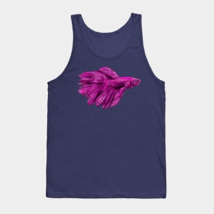 Purple Siamese fighting fish Tank Top